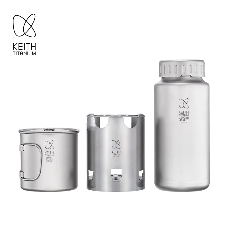 Outdoor Camping Water Tank - KEITH Pure Titanium Nesting Camping Set