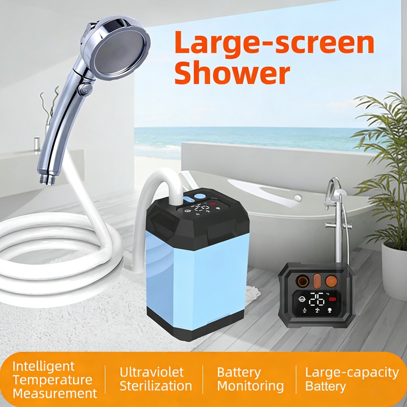 Outdoor Camping Shower - 5400mAh/9000mAh Outdoor Portable Camping Shower with