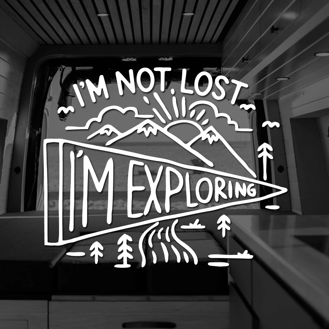 Outdoor Camping Logo - I m Not Lost I m