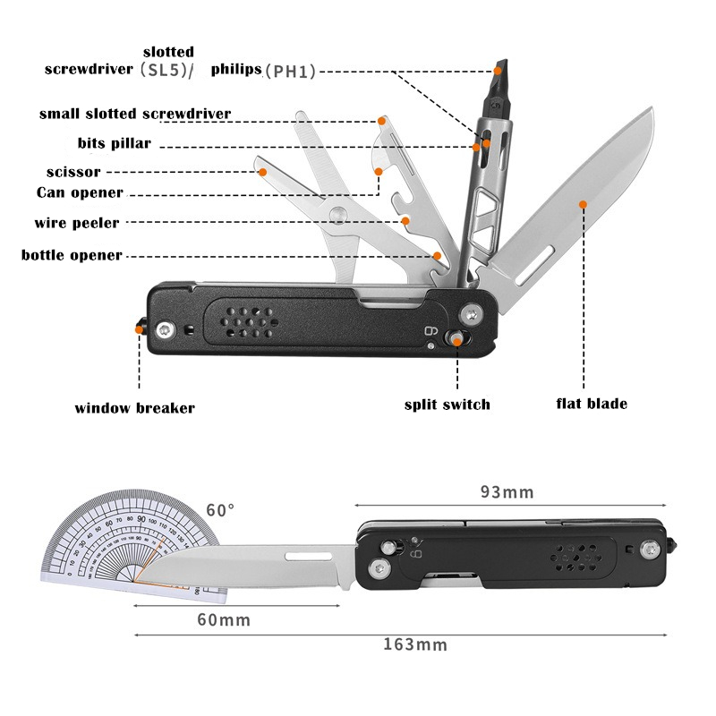 Multitool with Folding Pocket  - Outdoor Camping Water Tank 评论和价格