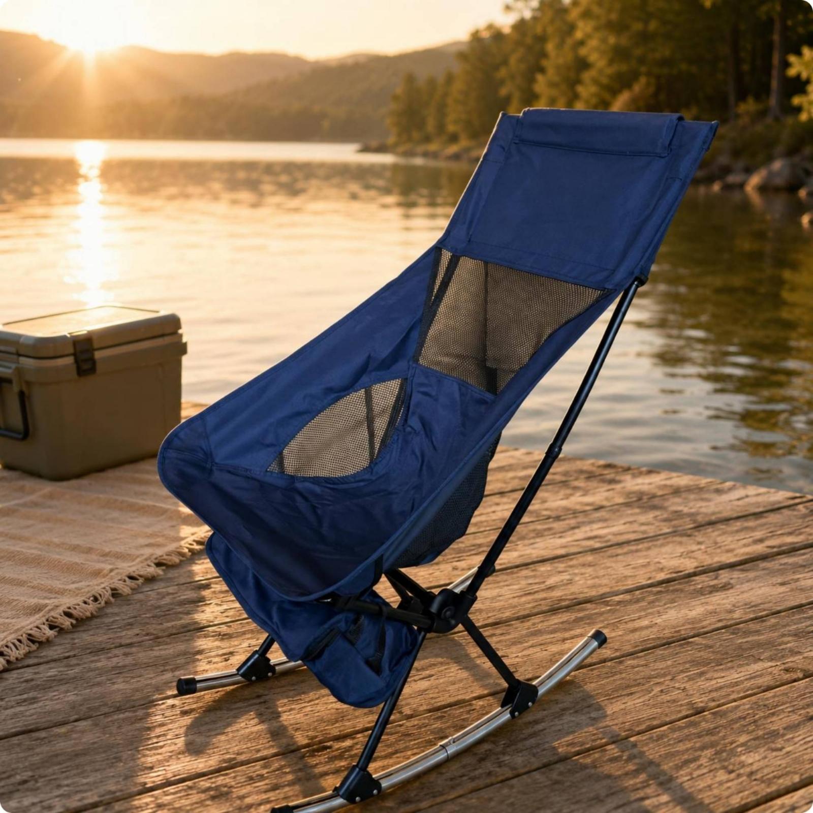 Foldable Outdoor Rocking Chair - Outdoor Camping Rocking Chair 评论和价格