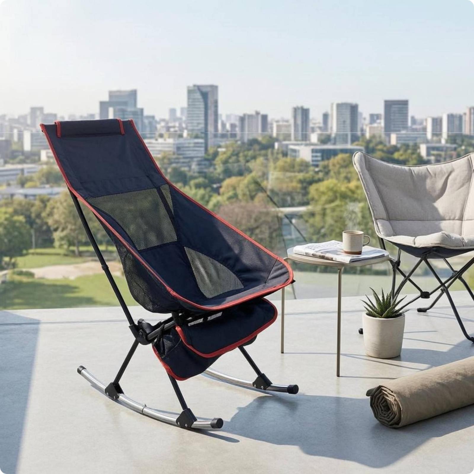 Foldable Outdoor Rocking Chair - Outdoor Camping Rocking Chair 评论和价格