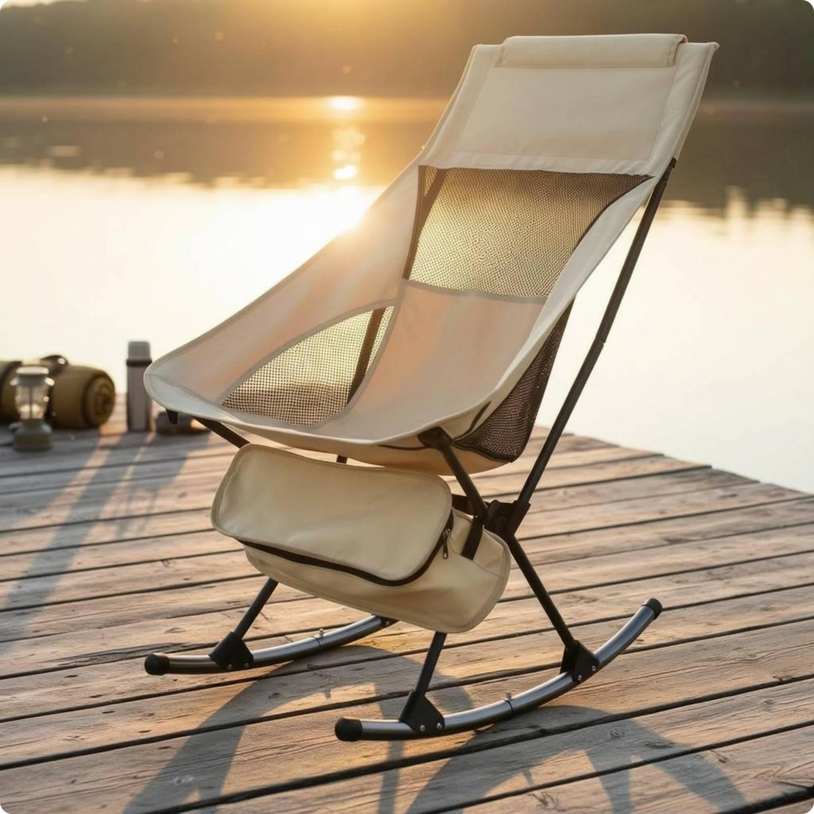 Foldable Outdoor Rocking Chair - Outdoor Camping Rocking Chair 评论和价格