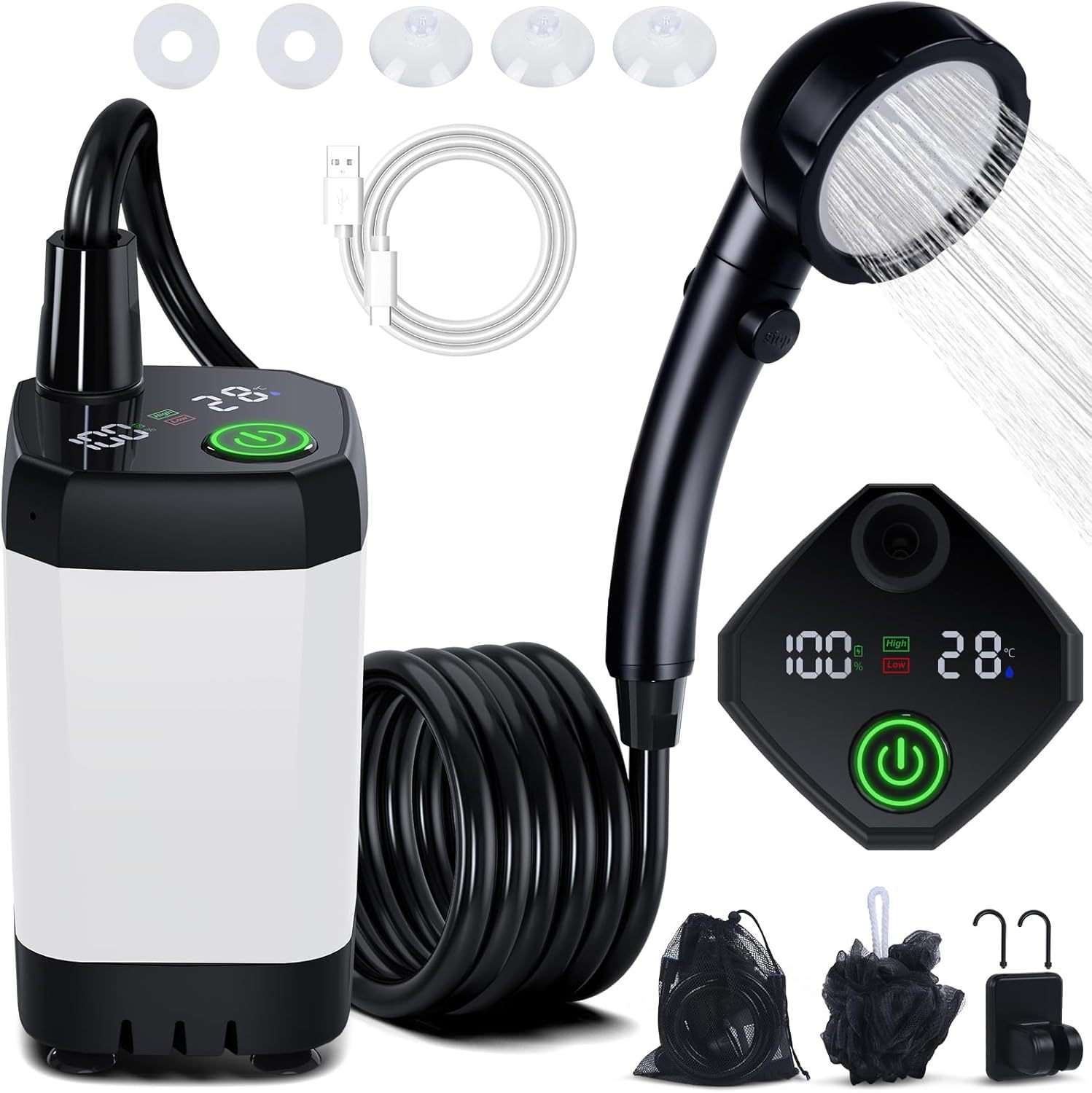 Portable Self-Priming Electric - Outdoor Camping Shower 评论和价格