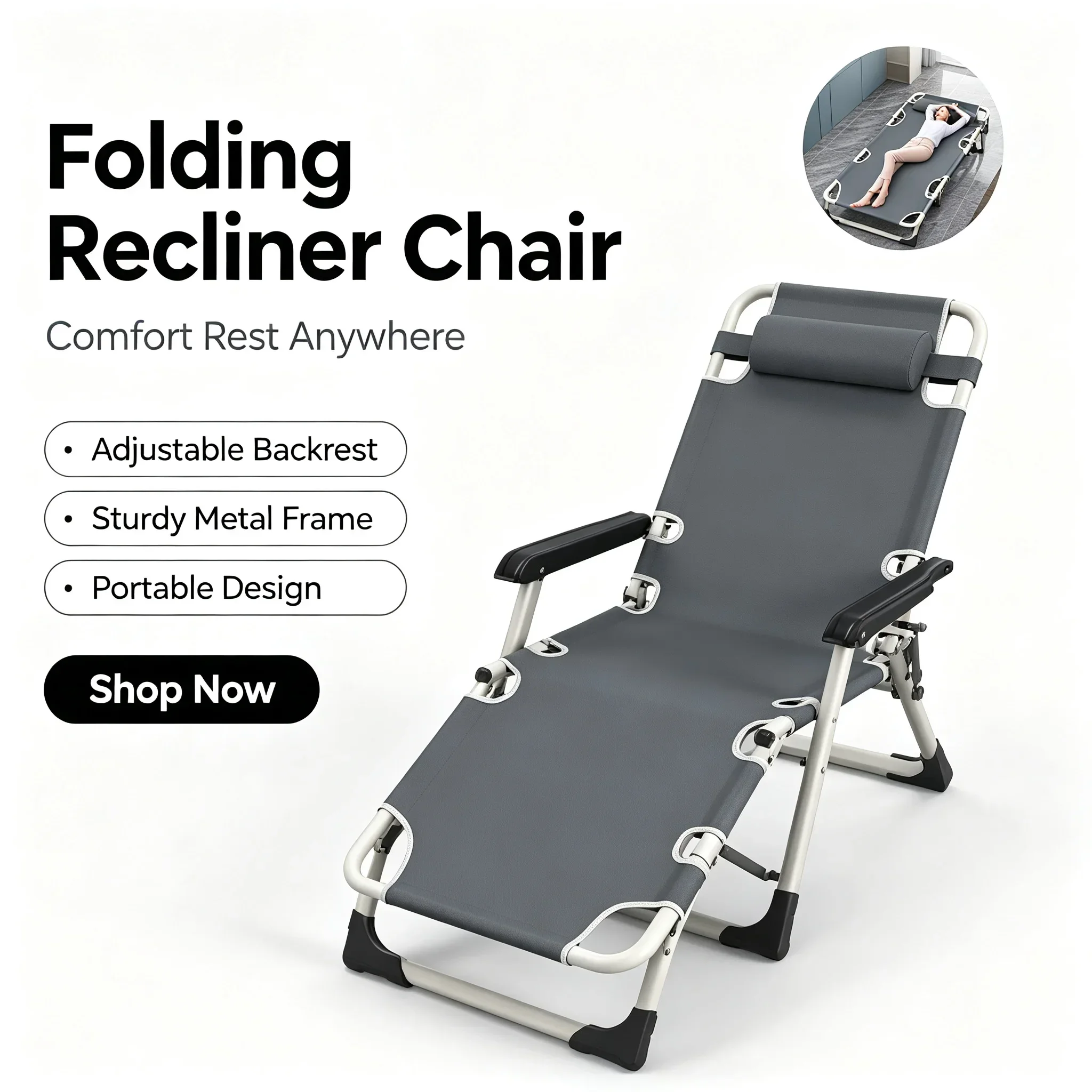Office Lunch Nap Folding Loung - Outdoor Camping Lounge Chairs 评论和价格