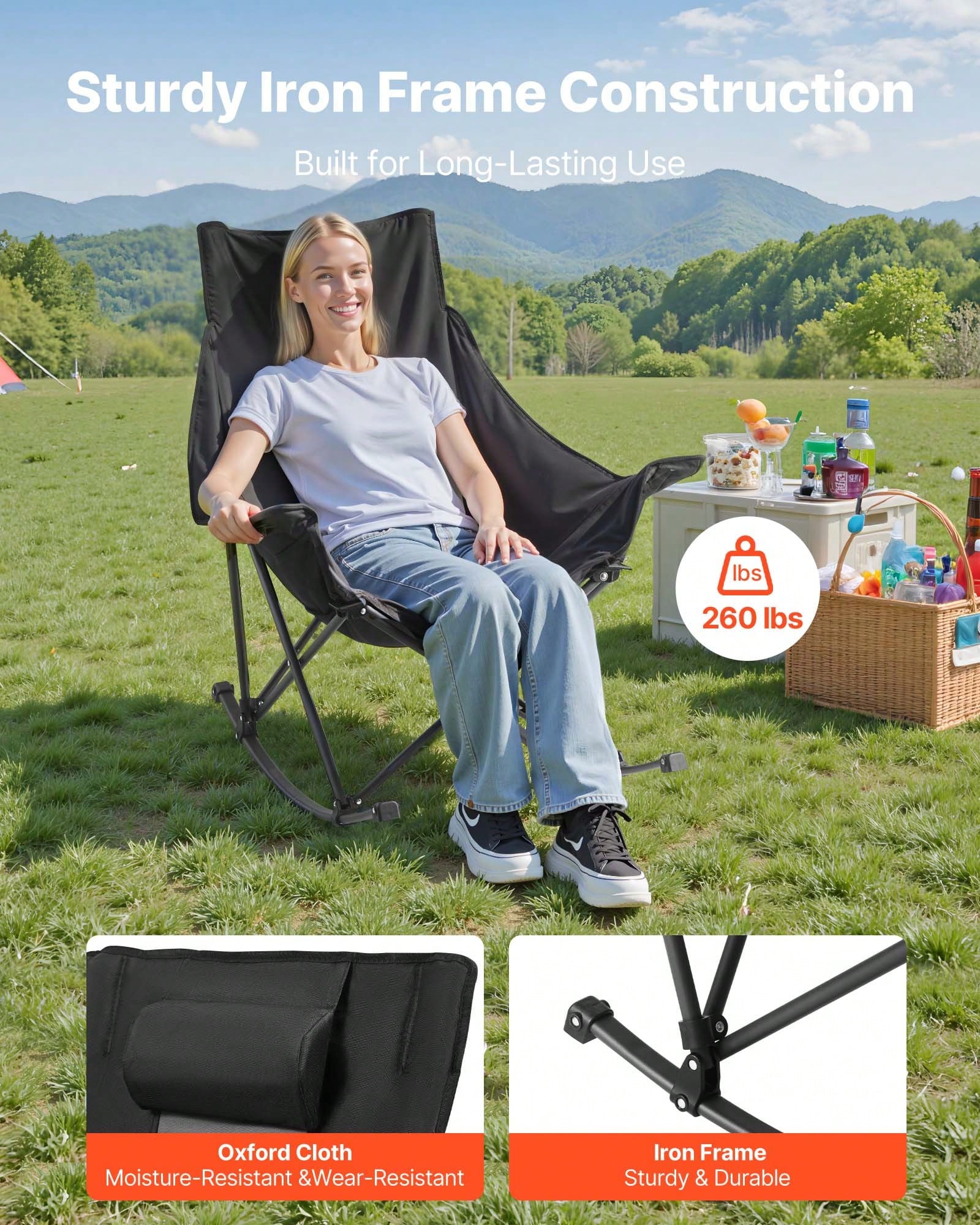 Rocking Camping Chair, Portabl - Outdoor Camping Rocking Chair 评论和价格