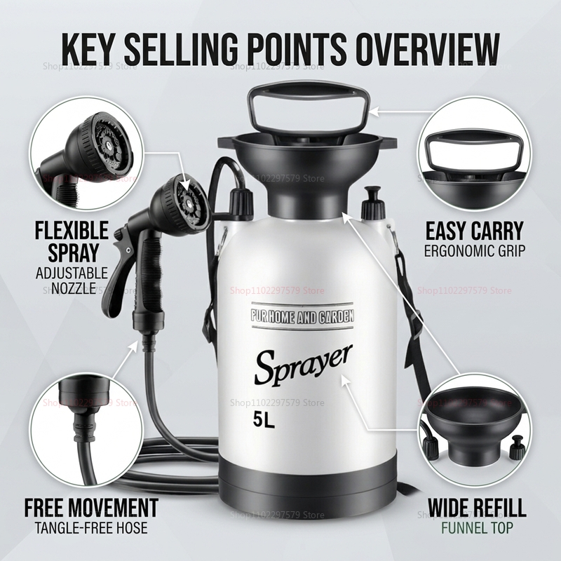 5L Portable Camping Shower Man - Outdoor Camping Shower 评论和价格