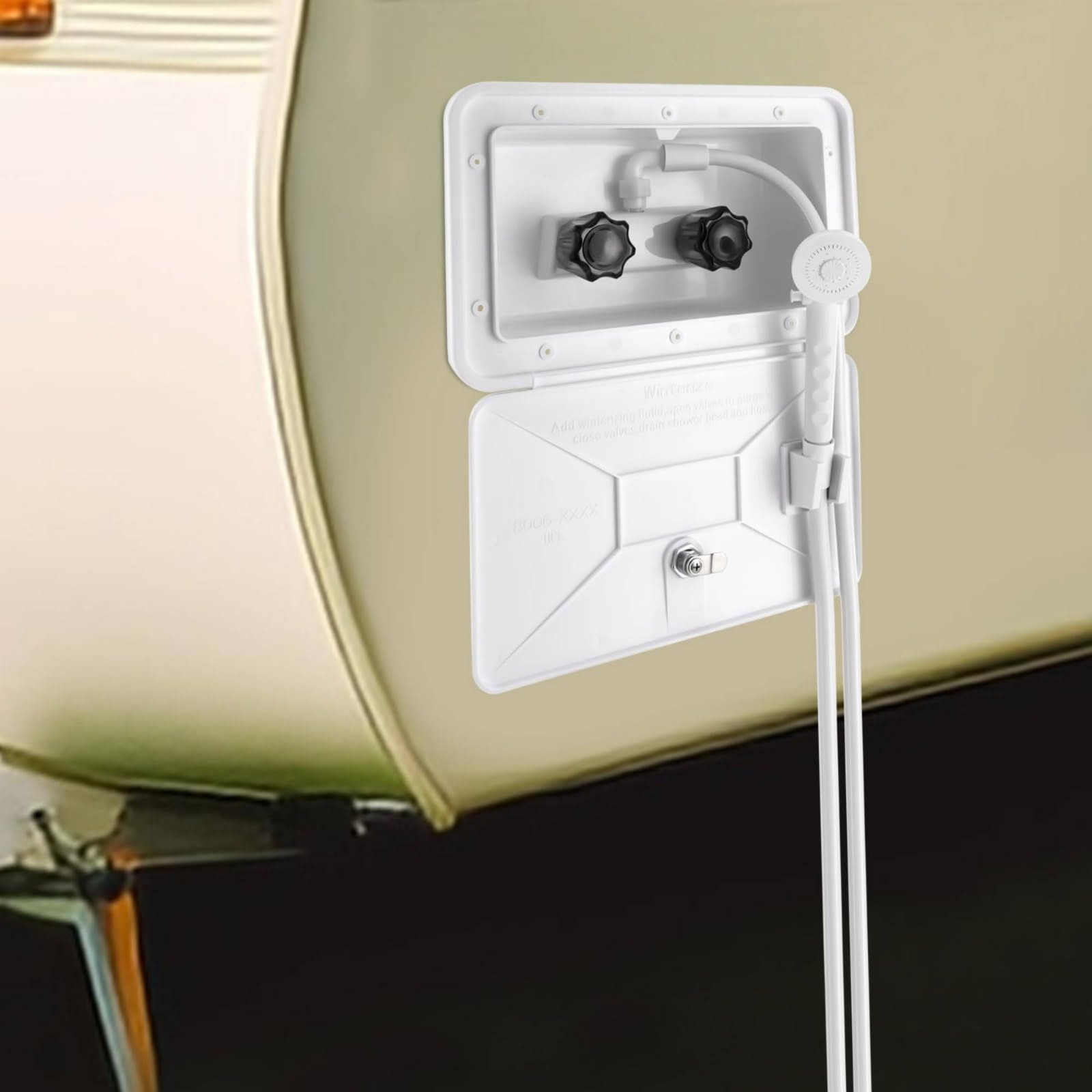 RV Exterior Shower Box Compact - Outdoor Camping Shower 评论和价格