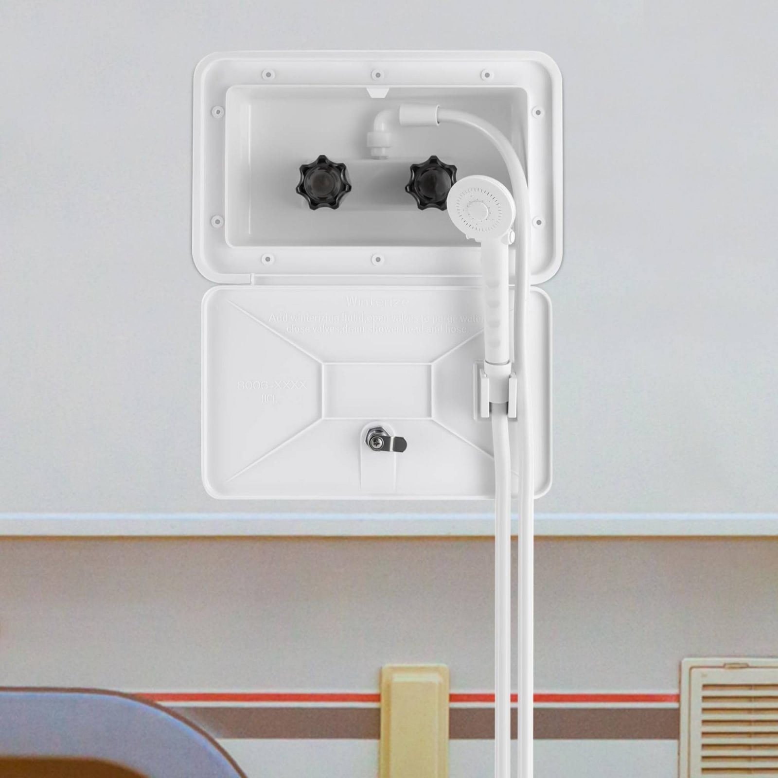 RV Exterior Shower Box Compact - Outdoor Camping Shower 评论和价格