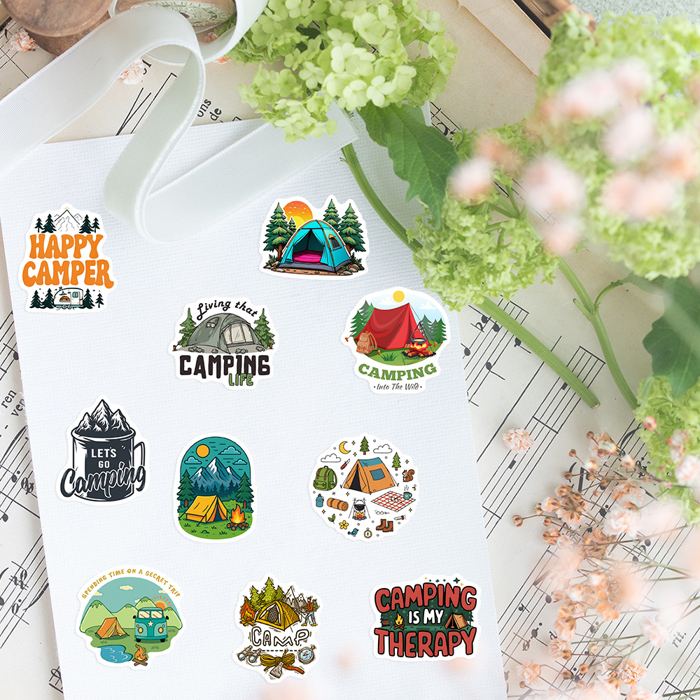 DIY Camping Adventure Stickers - Outdoor Camping Water Tank 评论和价格