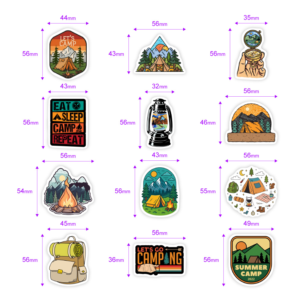 DIY Camping Adventure Stickers - Outdoor Camping Water Tank 评论和价格