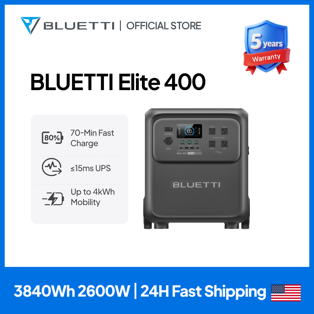 BLUETTI Elite 400 2600W 3840Wh - Outdoor Camping Van 评论和价格