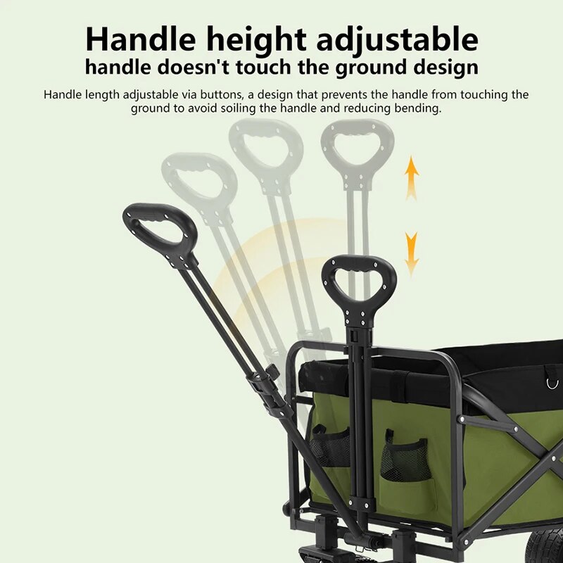 Wheeled Folding Cart Wagon Lar - Outdoor Camping Van 评论和价格