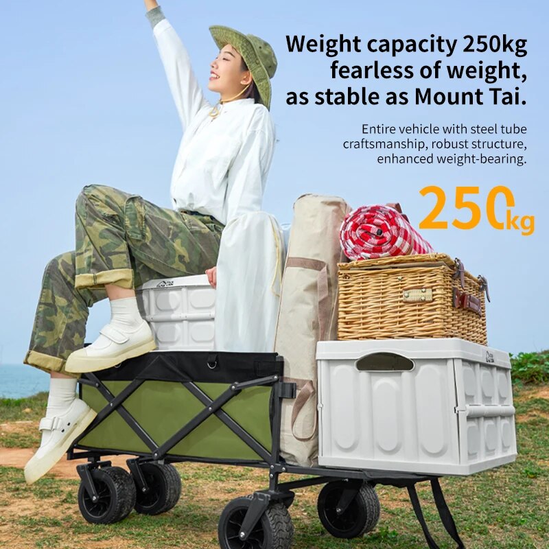 Wheeled Folding Cart Wagon Lar - Outdoor Camping Van 评论和价格