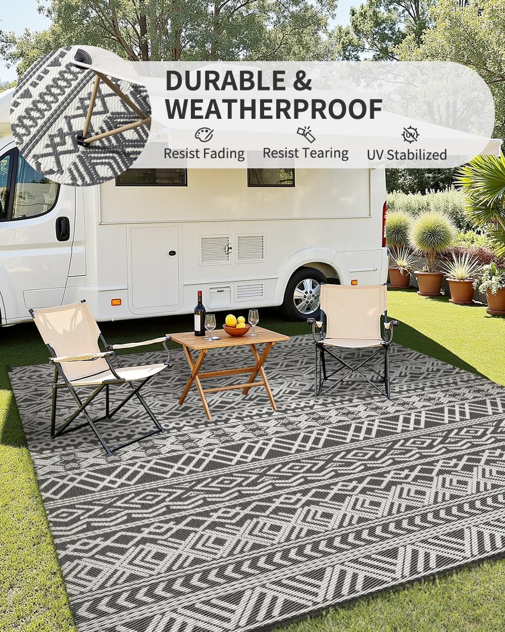 Outdoor Rug Carpet Waterproof  - Outdoor Camping Rugs 9X12 评论和价格