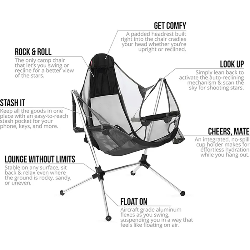 Portable Aluminum Beach Foldin - Outdoor Camping Rocking Chair 评论和价格