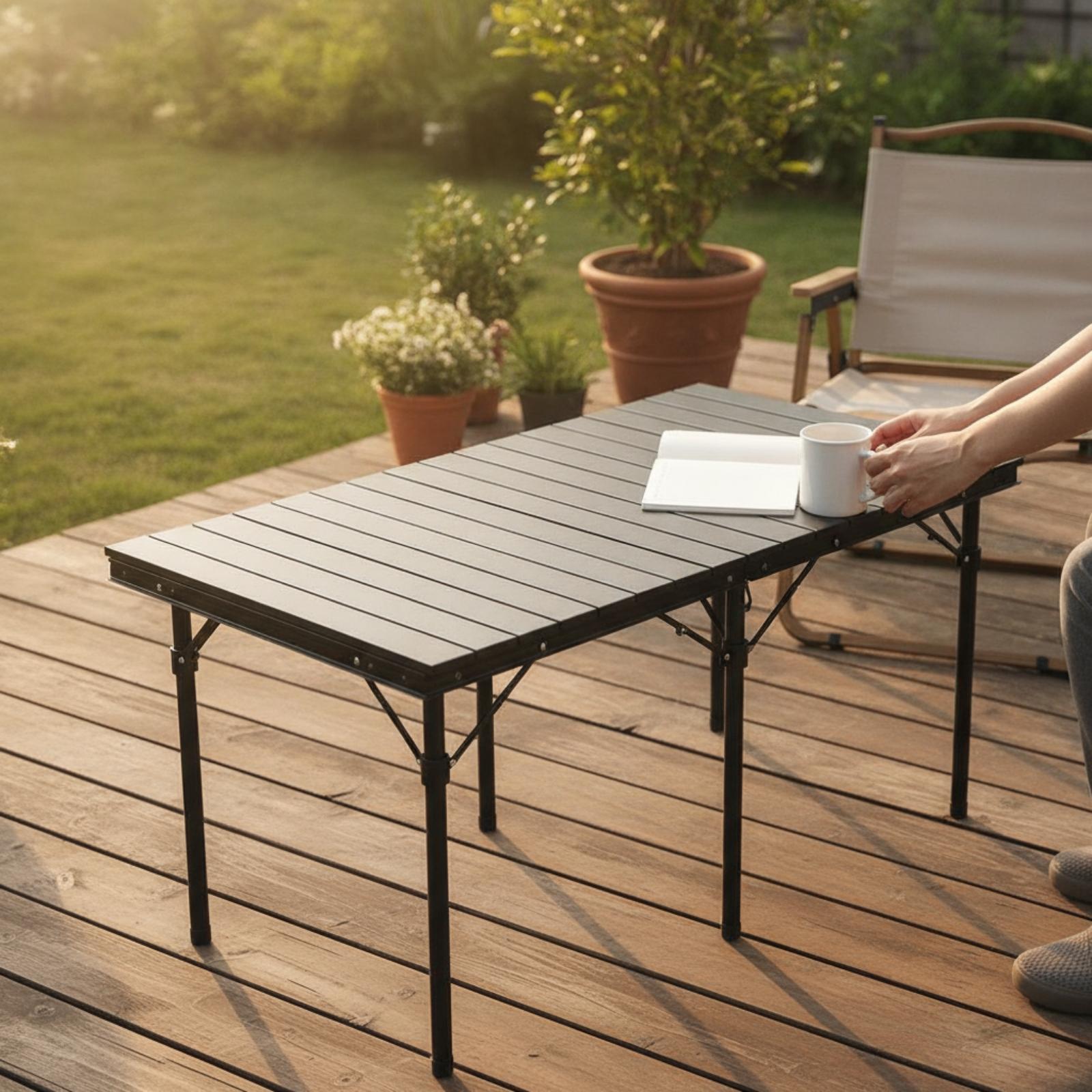 Folding Camping Table Foldable - Outdoor Camping Meals 评论和价格